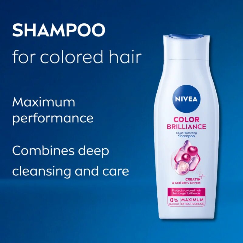 Nivea Color Brilliance ápoló sampon festett hajra 400 ml