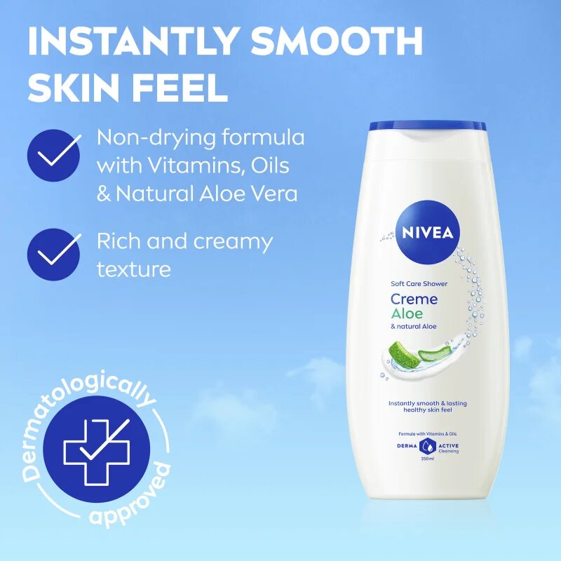 Nivea Creme Aloe ápoló tusoló gél 250 ml