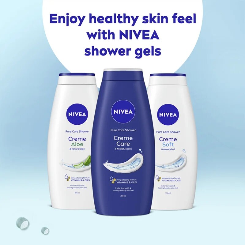 Nivea Creme Care ápoló tusoló gél takarékos kiszerelés