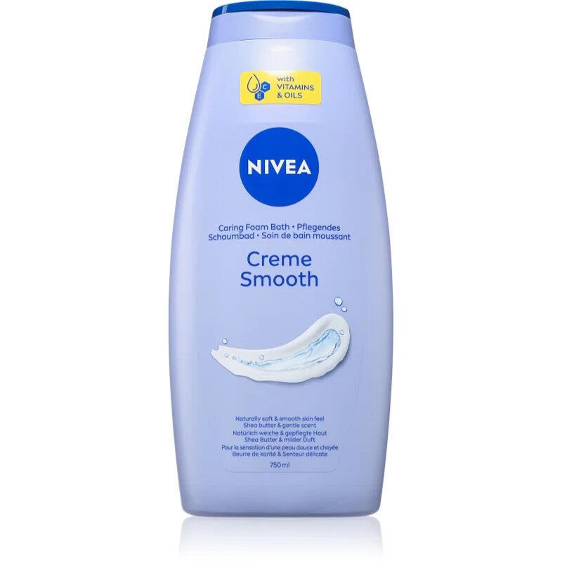 Nivea Creme Smooth krémes tusoló gél 750 ml