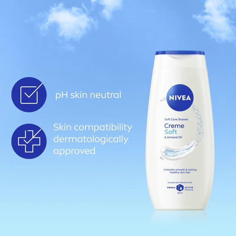 Nivea Creme Soft ápoló tusoló gél 50 ml