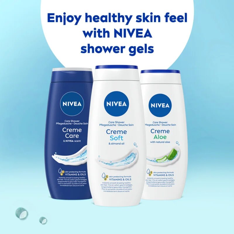 Nivea Creme Soft ápoló tusoló gél takarékos kiszerelés 2 x 500 ml