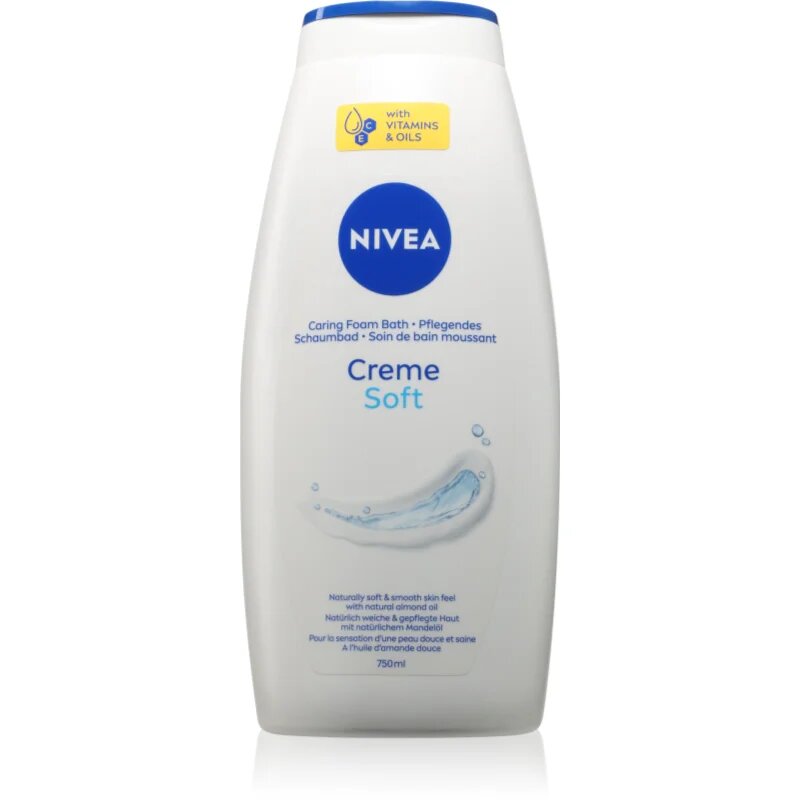 Nivea Creme Soft krémes fürdőhab 750 ml