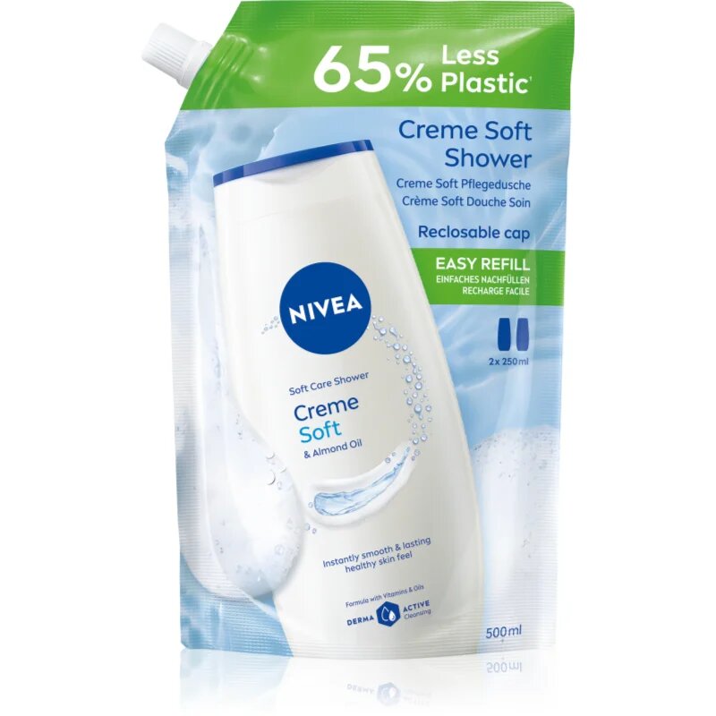 Nivea Creme Soft krémes tusoló gél utántöltő 500 ml
