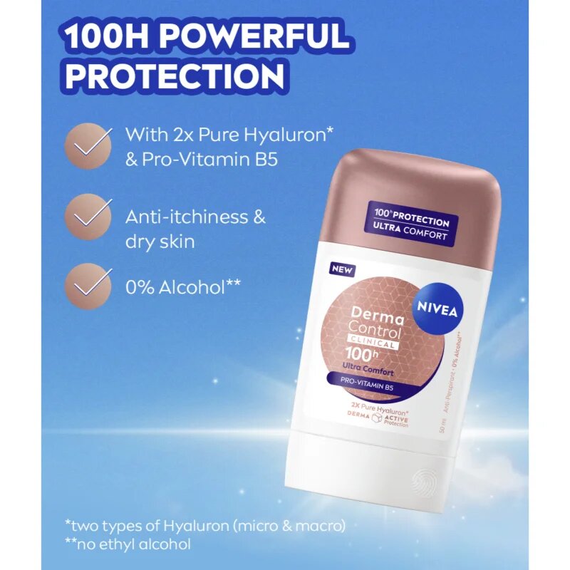 Nivea Derma Control Clinical Ultra Comfort izzadásgátló stift 50 ml