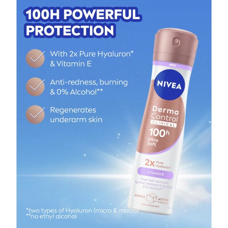 Nivea Derma Control Clinical Ultra Soft izzadásgátló spray 150 ml
