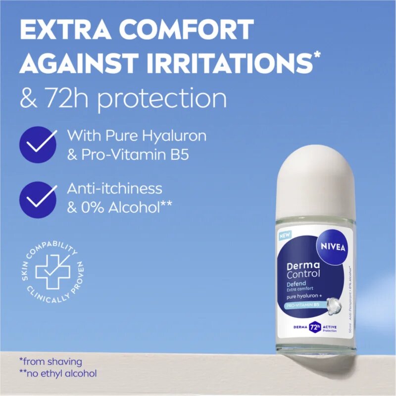 Nivea Derma Control Defend golyós izzadásgátló 72 óra 50 ml