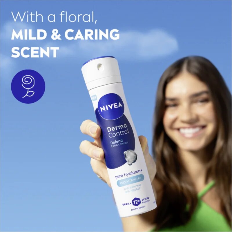 Nivea Derma Control Defend izzadásgátló spray az irritált bőrre 150 ml