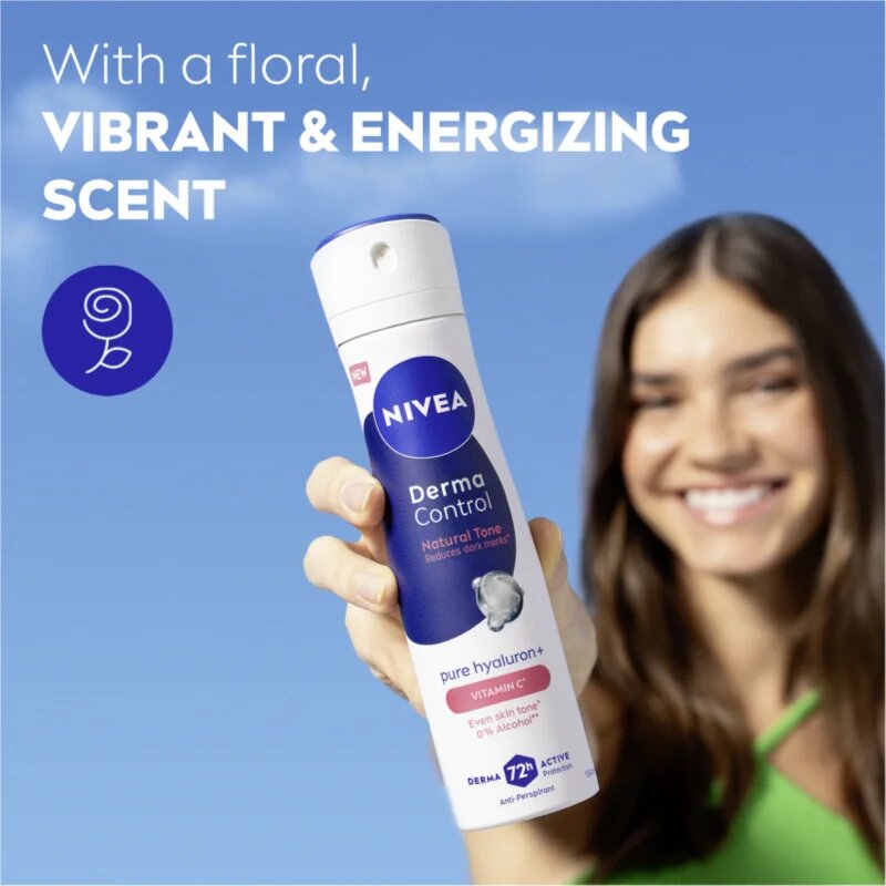 Nivea Derma Control Natural Tone izzadásgátló spray a sötét foltok ellen 150 ml