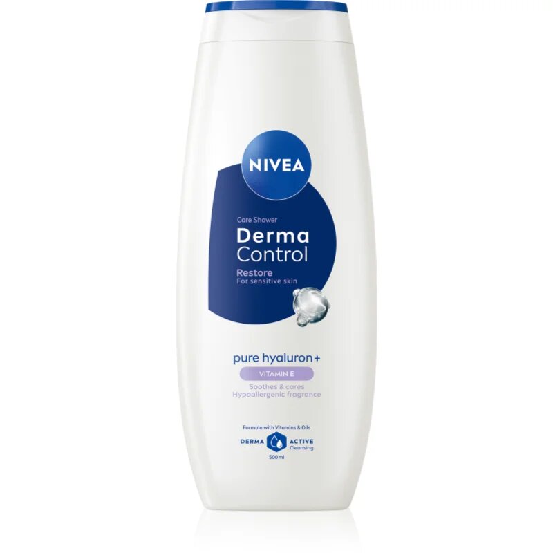 Nivea Derma Control Restore hidratáló tusoló gél hialuronsavval 500 ml