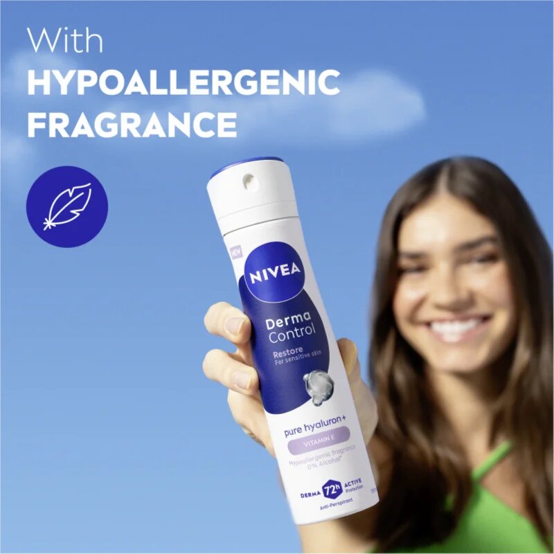Nivea Derma Control Restore izzadásgátló spray az érzékeny bőrre 150 ml
