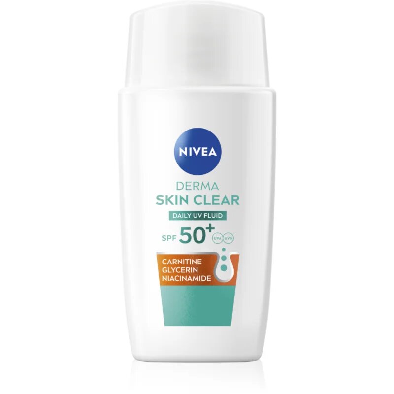 Nivea Derma Skin Clear gyengéd védő folyadék SPF 50+ 40 ml