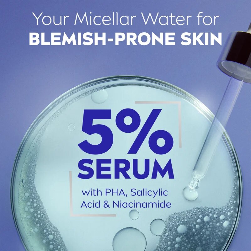 Nivea Derma Skin Clear tisztító micellás víz a bőr tökéletlenségei ellen 400 ml