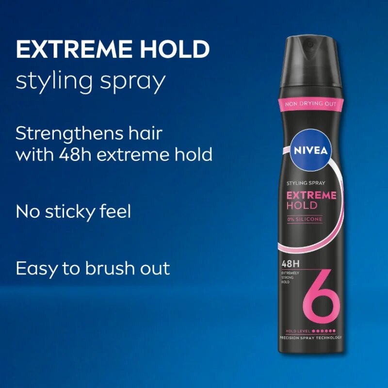 Nivea Extreme Hold hajlakk erős fixálással 250 ml