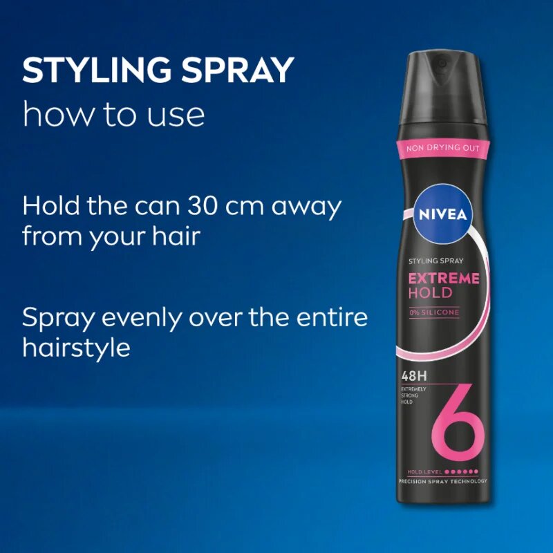 Nivea Extreme Hold hajlakk erős fixálással 250 ml