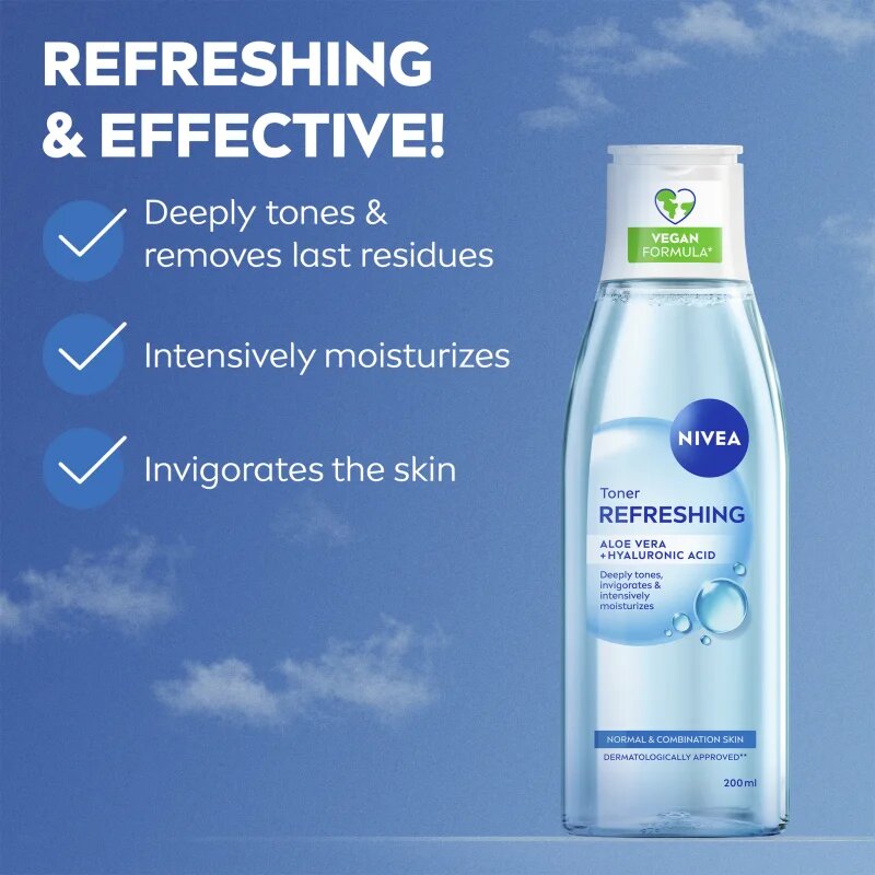 Nivea Face Cleansing tisztító arcvíz normál és kombinált bőrre 200 ml