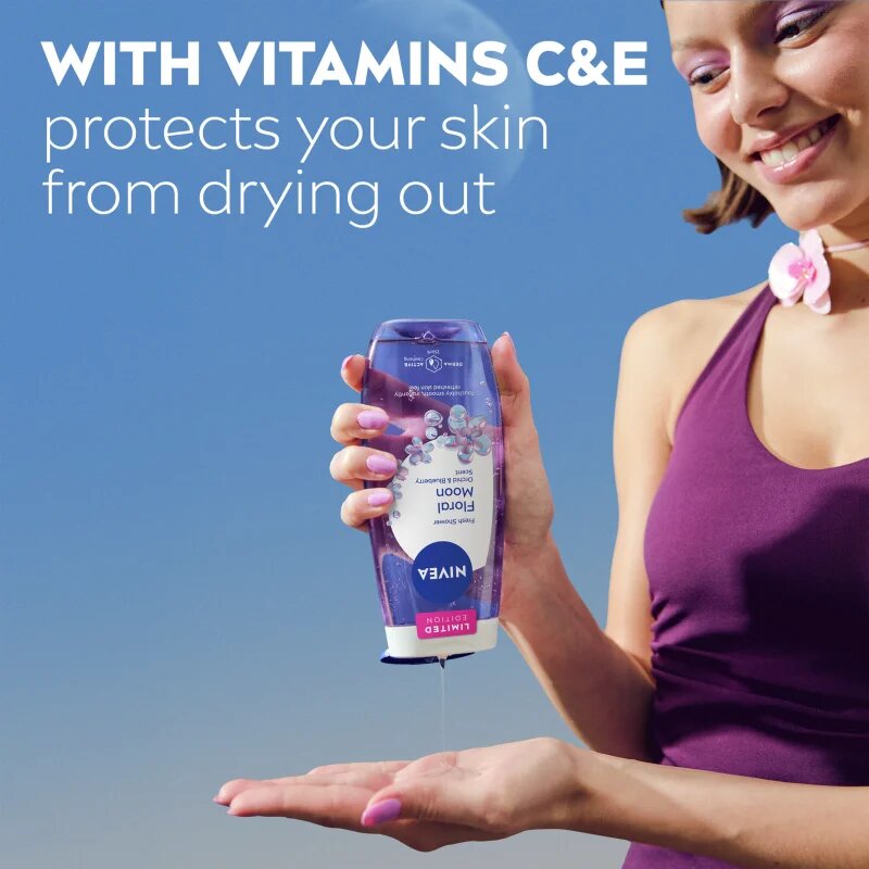 Nivea Floral Moon felfrissítő tusfürdő gél limitált kiadás 250 ml