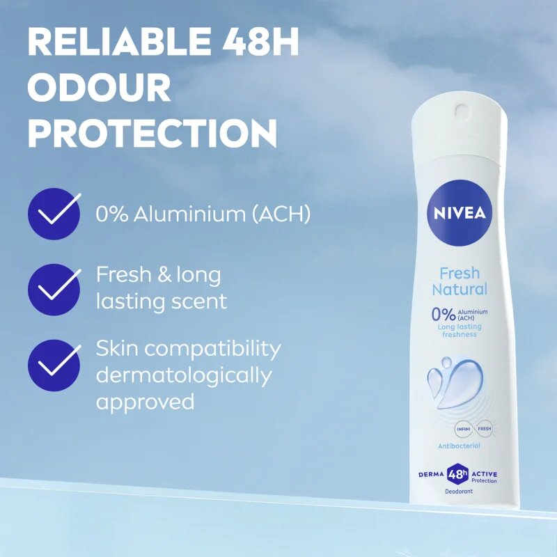 Nivea Fresh Natural spray dezodor hölgyeknek 200 ml