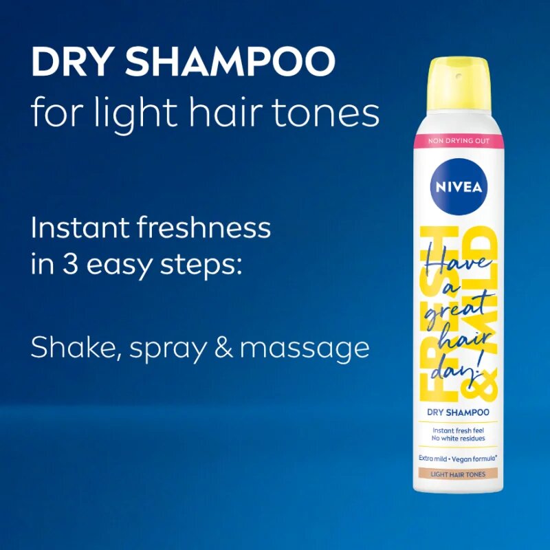 Nivea Fresh Revive száraz sampon dúsabb hatásért Light Tones 200 ml