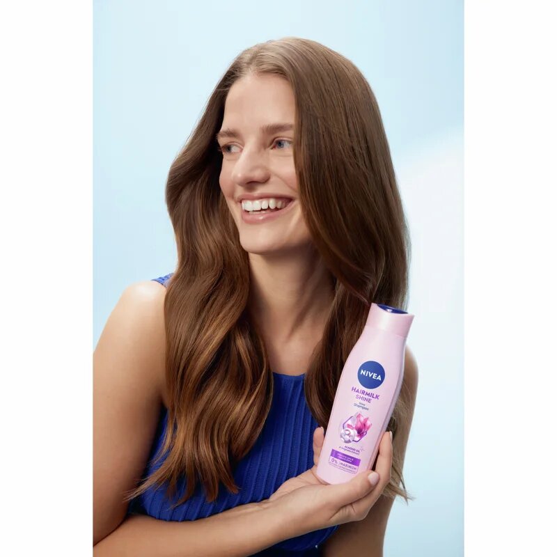 Nivea Hairmilk Shine ápoló sampon 400 ml