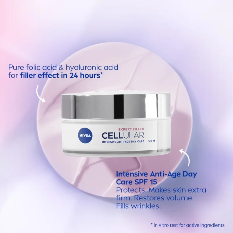 Nivea Hyaluron Cellular Filler feszesítő nappali krém SPF 15 50 ml