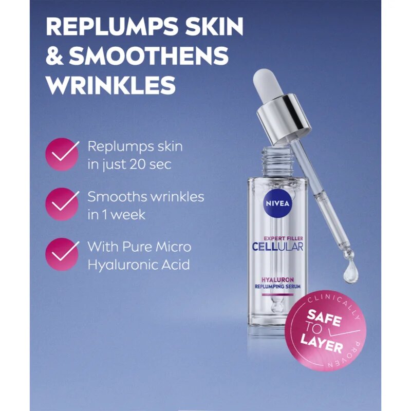 Nivea Hyaluron Cellular Filler takarékos kiszerelés a feszes bőrért