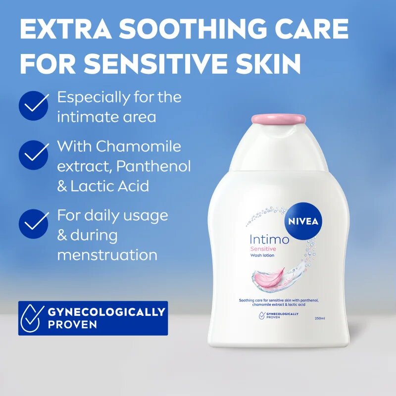Nivea Intimo Sensitive emulzió intim higiénára 250 ml