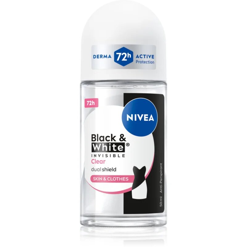Nivea Invisible Black & White Clear golyós izzadásgátló hölgyeknek 50 ml