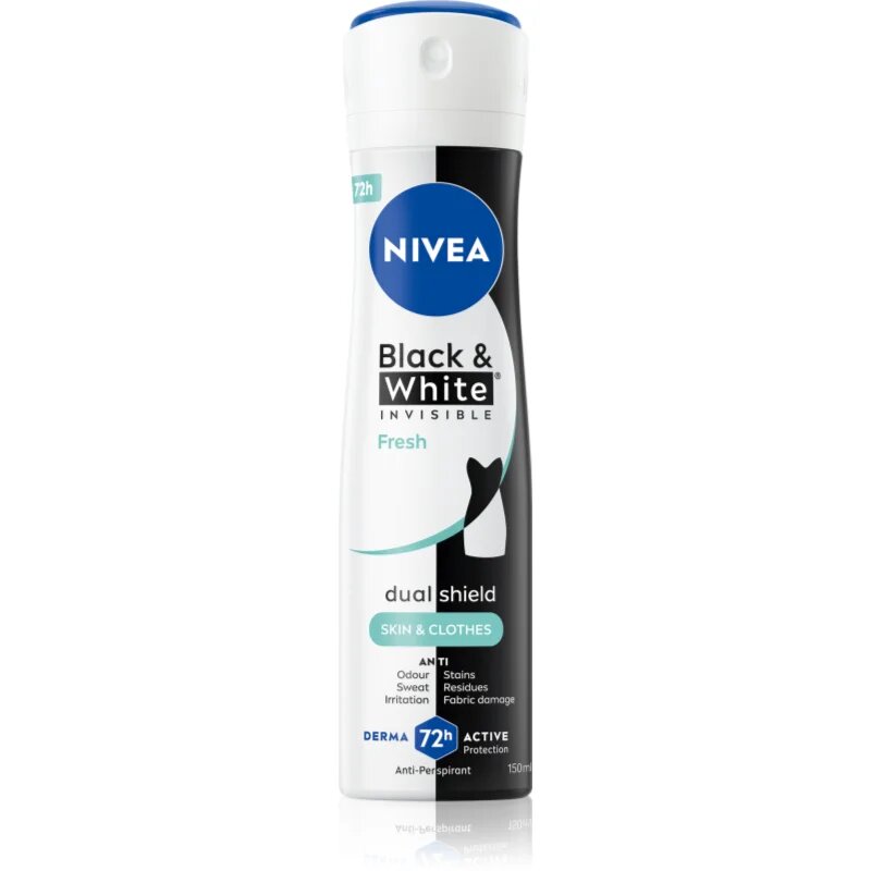 Nivea Invisible Black & White Fresh izzadásgátló spray hölgyeknek 150 ml