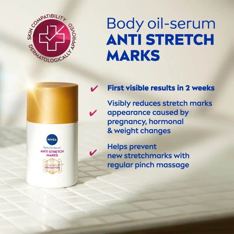 Nivea Luminous 630 olajos szérum striák ellen 100 ml