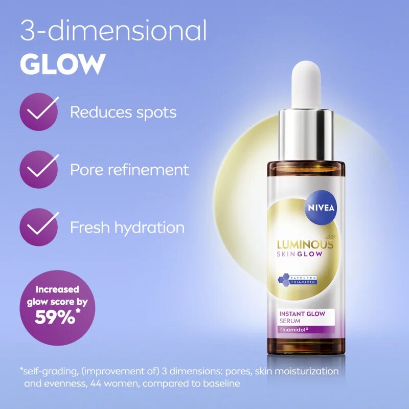 Nivea Luminous 630 Skin Glow fényesítő hatású arcszérum 30 ml