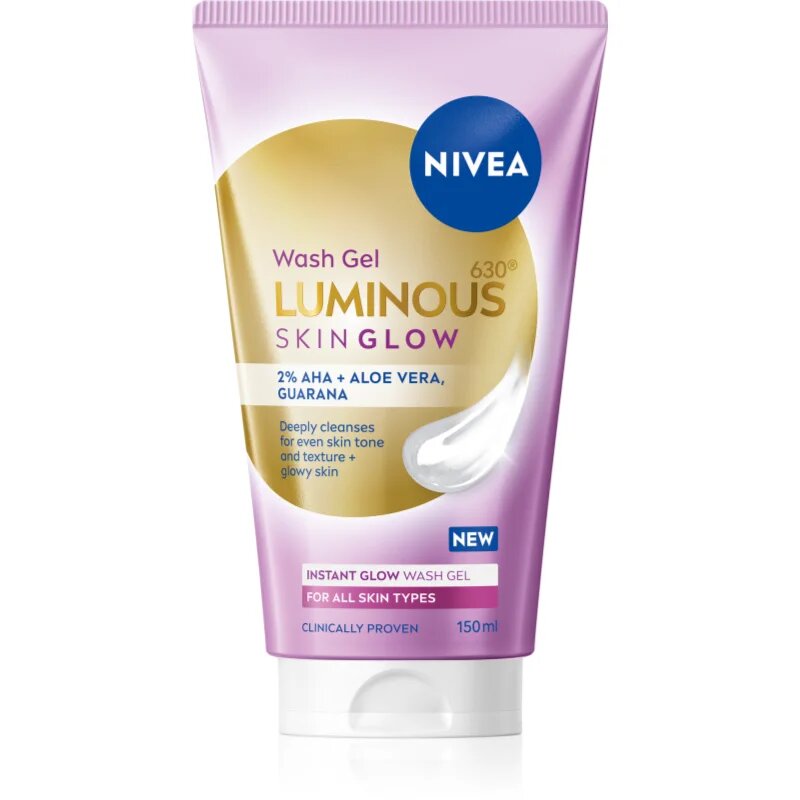 Nivea Luminous Skin Glow tisztító gél az arcbőrre az élénk bőrért 150 ml