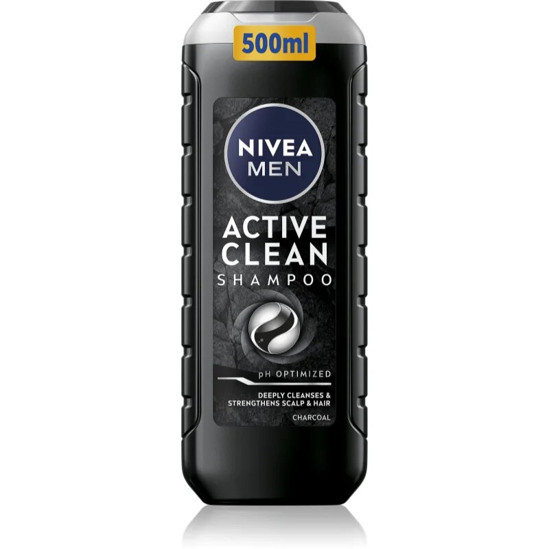Nivea MEN Active Clean mélyen tisztító sampon aktív szénnel 500 ml