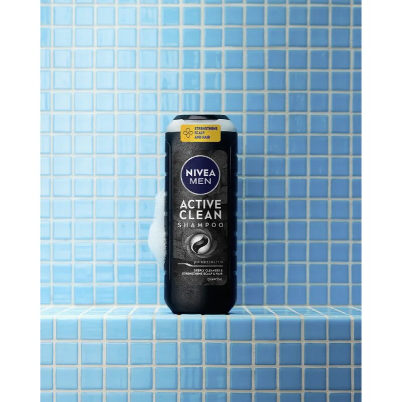 Nivea MEN Active Clean mélyen tisztító sampon aktív szénnel 500 ml