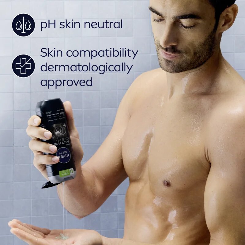 Nivea MEN Active Clean tusfürdő gél uraknak 500 ml