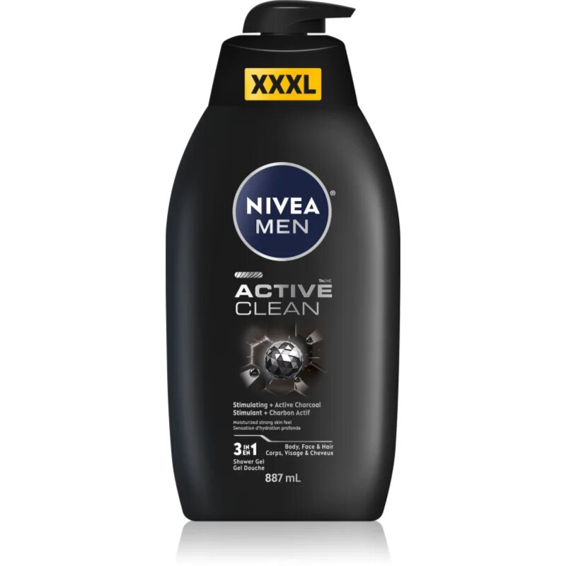 Nivea MEN Active Clean tusfürdő gél uraknak 887 ml