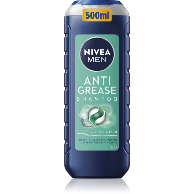 Nivea MEN Anti Grease sampon zsíros fejbőrre 500 ml