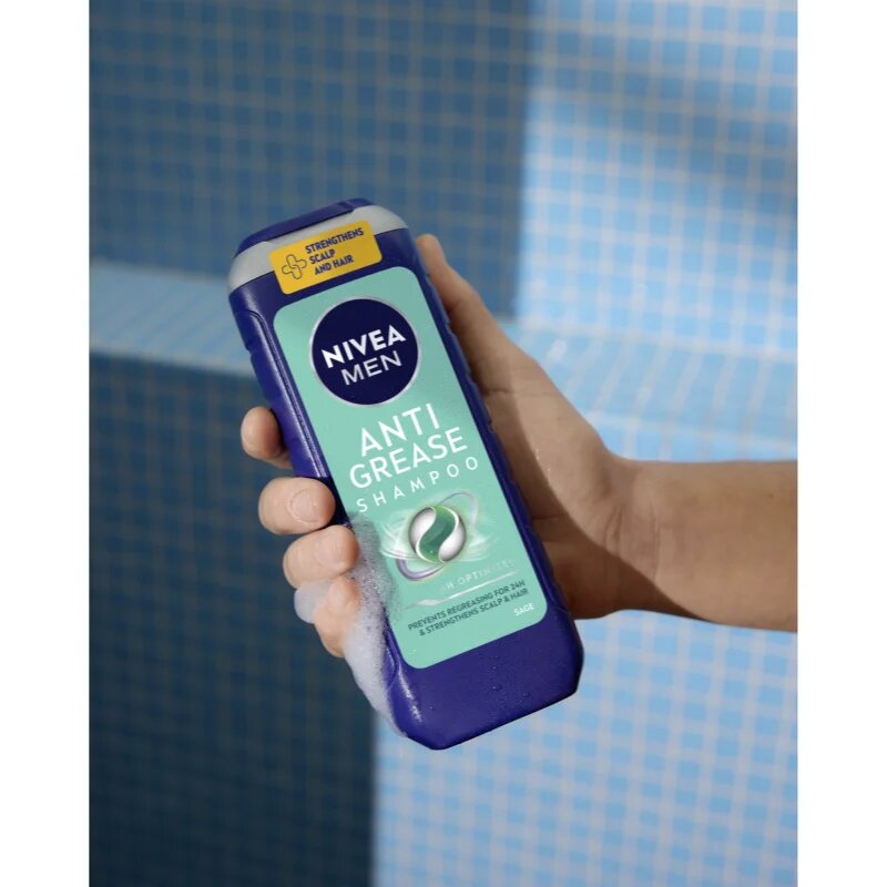 Nivea MEN Anti Grease sampon zsíros fejbőrre 500 ml