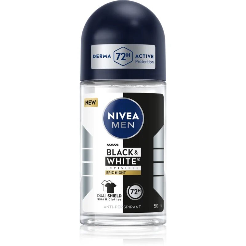 Nivea MEN Black & White Epic Night golyós dezodor roll-on 72 óra 50 ml