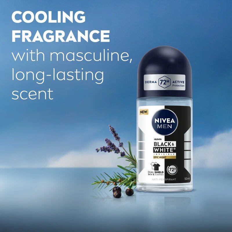 Nivea MEN Black & White Epic Night golyós izzadásgátló 72 óra 50 ml