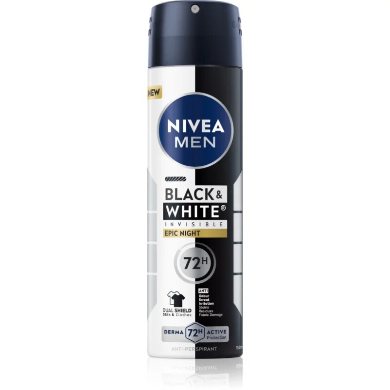 Nivea MEN Black & White Epic Night izzadásgátló spray uraknak 150 ml