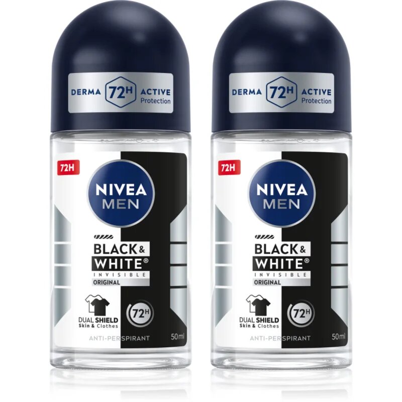 Nivea MEN Black & White Invisible Original golyós izzadásgátló takarékos kiszerelés