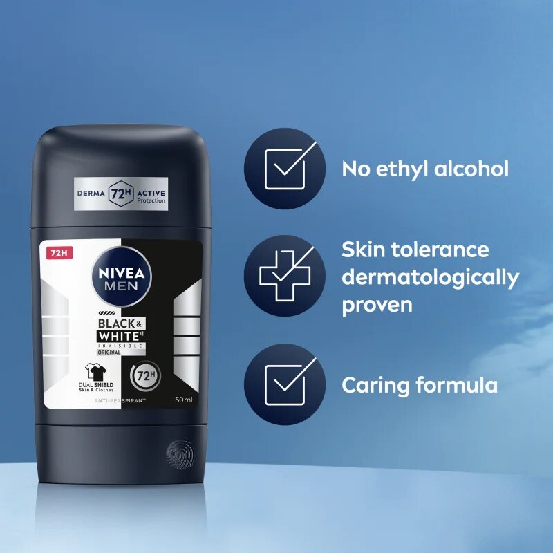 Nivea MEN Black & White Invisible Original izzadásgátló stift uraknak 50 ml