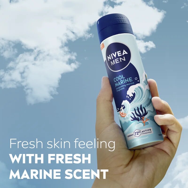 Nivea MEN Cool Marine izzadásgátló spray 150 ml