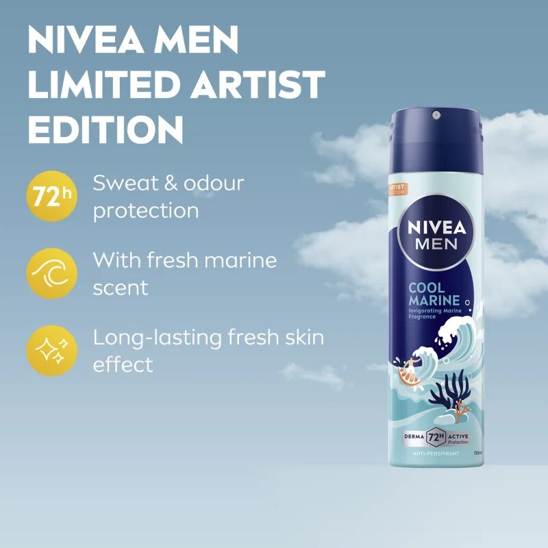Nivea MEN Cool Marine izzadásgátló spray 150 ml