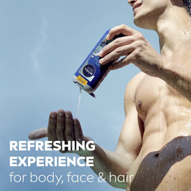 Nivea MEN Cool Marine tusfürdő gél testre és hajra 250 ml