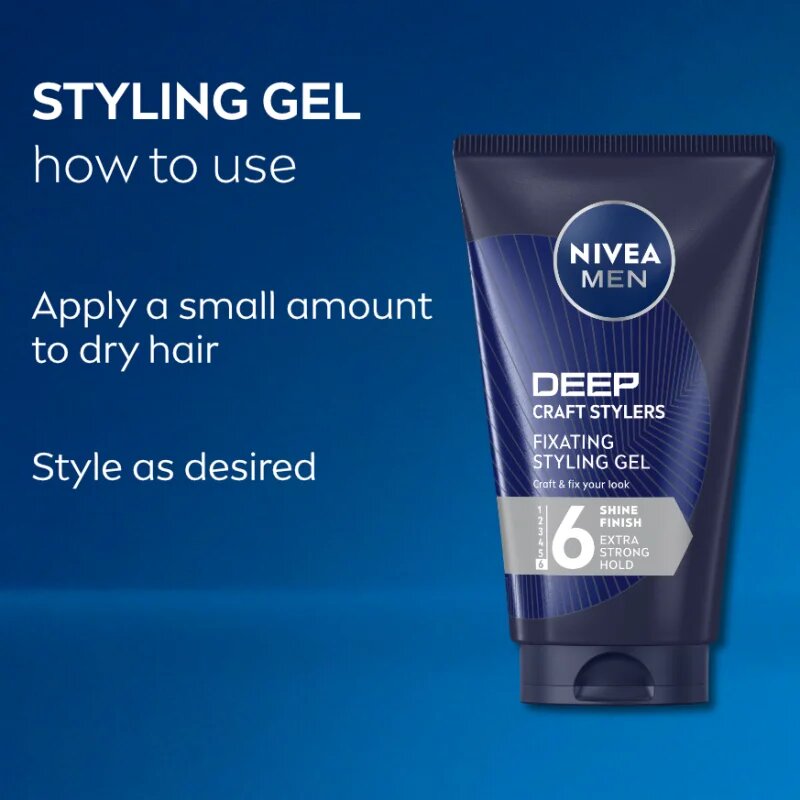Nivea MEN Craft Stylers formázó gél a puha és fényes hajért 150 ml