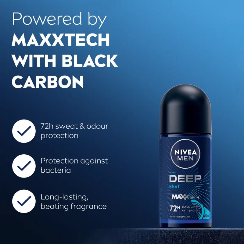 Nivea MEN Deep Beat golyós izzadásgátló 72 óra uraknak 50 ml