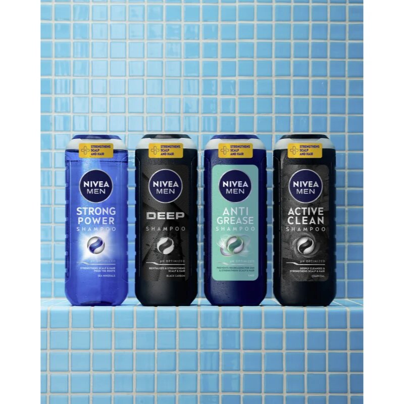 Nivea MEN Deep erősítő sampon 500 ml