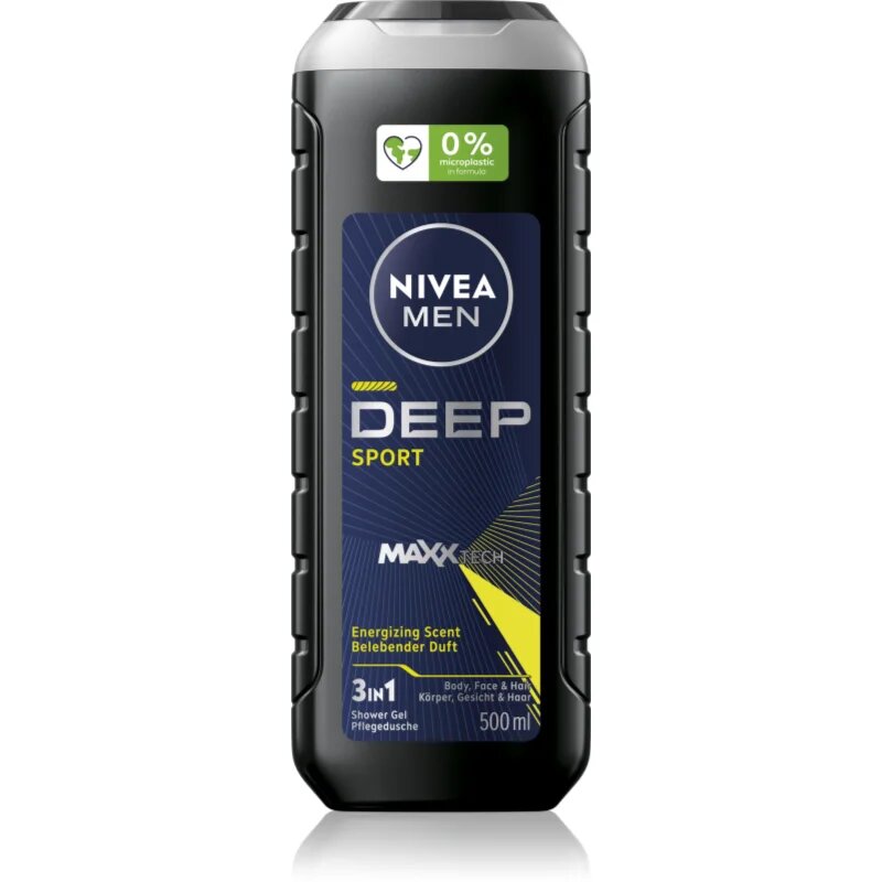 Nivea MEN Deep Sport energizáló tusfürdő gél uraknak 500 ml